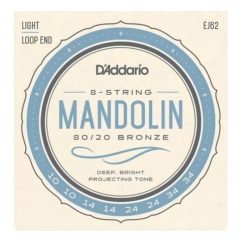 Cuerda De Mandolina D'addario Bronze 80/20 Ej62 0.10