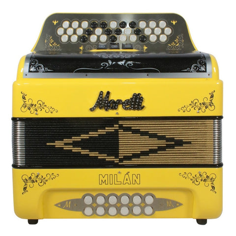 Acordeón Amarillo 31 Botones Tono De Sol Moretti Milan3s Gcf