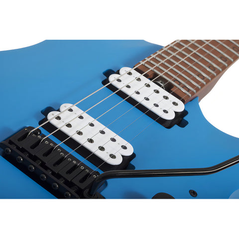 Guitarra Elect Satin Royal Sapphire Schecter Aaron Marsh Color Azul Claro Material Del Diapasón Arce Tostado Orientación De La Mano Diestro