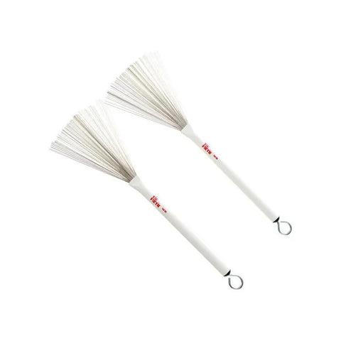 Par Escobillas Cepillo De Alambre Jazz Brush Vic Firth Wb Blanco