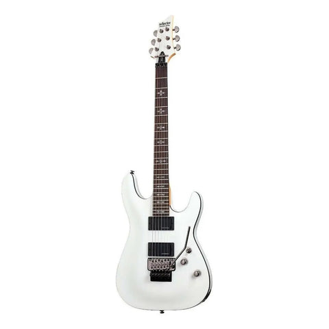 Guitarra Schecter Demon-6 Fr Blanca Tilo Puente Floyd Rose C 24 Trastes Diestro Vintage White Palo De Rosa
