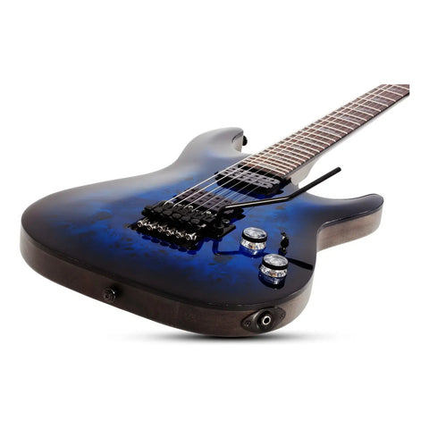 Guitarra See-thru Blue Burst Schecter Omen Elite-6 Fr Diestro
