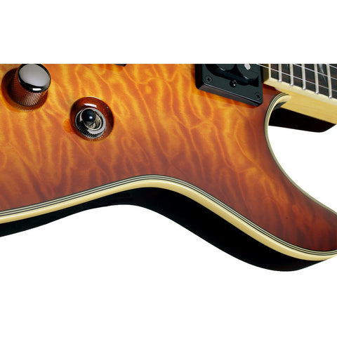 Guitarra Eléctrica Sombreado Vin Schecter Omen Extreme-6 Vsb Diestro Vintage Sunburst Palo De Rosa