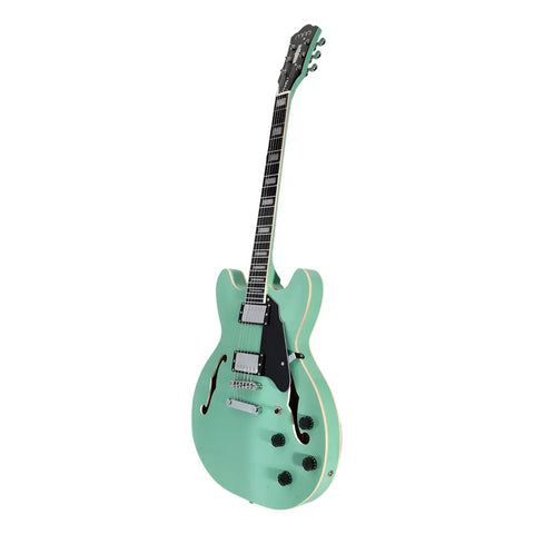 Mars Hollowbody 335 Studio China Hollow Body Diestro Verde Claro Palo De Rosa