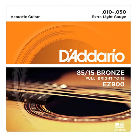 Cuerdas De Bronce P/ Guitarra Acústica 10-50 D'addario Ez900