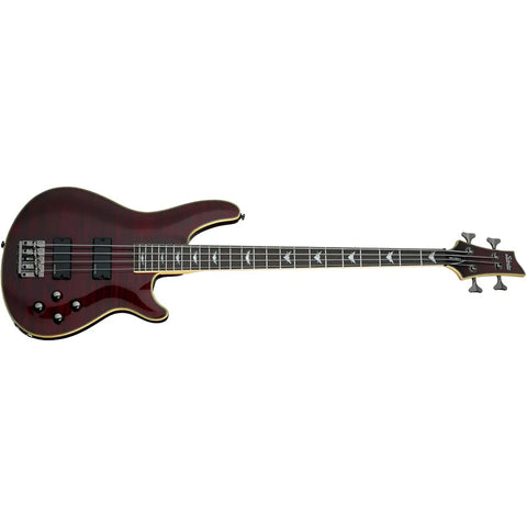 Bajo Eléctrico Activo Schecter Omen Extreme-4 4 Cuerdas Cereza Negro Laqueado