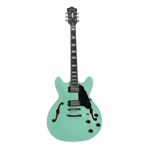 Guitarra Eléctrica 6 Cuerdas Mars Hollowbody 335 Studio Grn Color Verde Claro Material Del Diapasón Palo De Rosa Orientación De La Mano Diestro