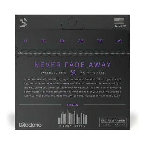 Encordado D'addario Xt .11 - .49 De Acero Niquelado Para Guitarra