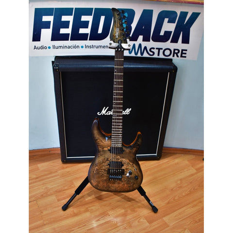 Guitarra Eléctrica Charcoal Burst, Schecter C-6 Fr Pro Cbu Diestro Charcoal Burst Wengué