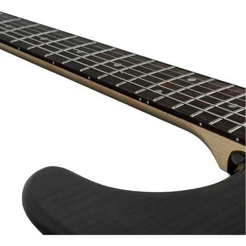 Guitarra Eléctrica Strato Washburn Sdftb-u Trans Black Diestro Negro Techwood