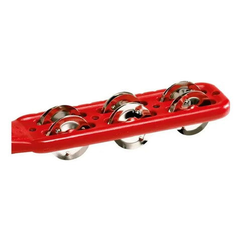 Meinl Jg1 Red Pandero Stick Jingle Crótalos Acero Niquelado Color Rojo
