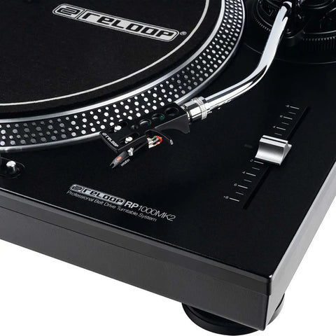 Tornamesa Belt Drive Para Dj Reloop Rp-1000 Mk2 Color Negro