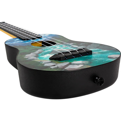 Ukelele Soprano De 15 Trastes Con Funda Flight Tus30 Slo Azul