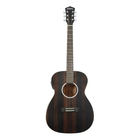 Washburn Guitarra Electroacústica Ebony Fe Deep Forest Mate Color Marrón Oscuro