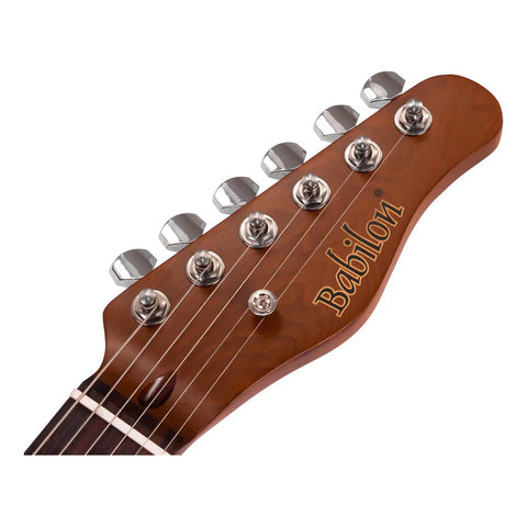 Guitarra Eléctrica Con Case Serie Unique Leggend-am Babilon Color Amarillo