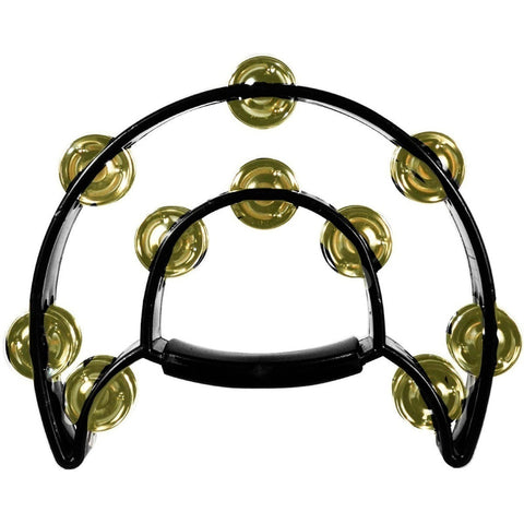 Pandero Forma De Media Luna Color Negro, New Beat 818