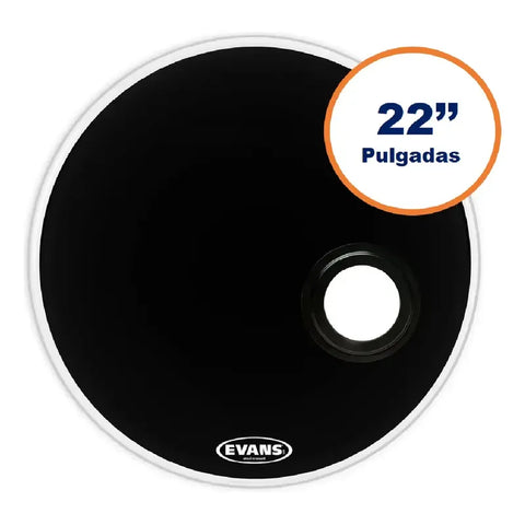 Parche Bombo Bass Resonante 22 Pulgadas Evans Drumheads Bd22remad Negro