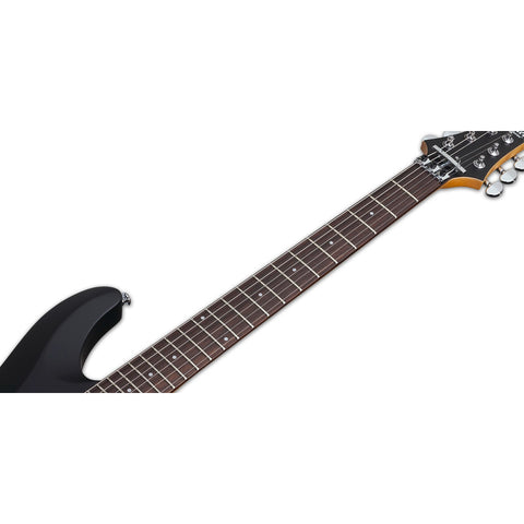 Guitarra Eléctrica Schecter C-6 Fr Deluxe Negro Satinado Diestro Negro Satinado Palisandro