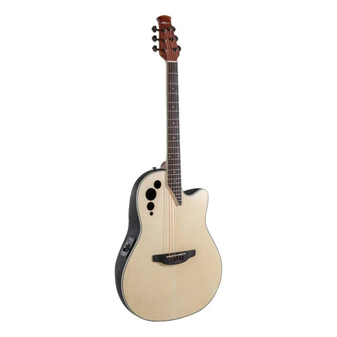 Guitarra Electroacústica Mid Cutaway Ovation Ae44-4s Natural Natural Mate Diestro Ovangkol