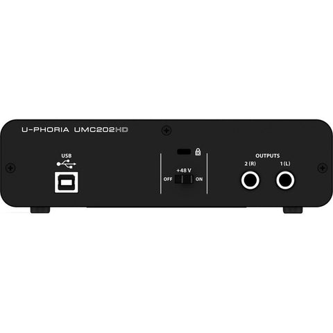 Interfaz Interfase De Audio Behringer U-phoria Umc202hd Negro