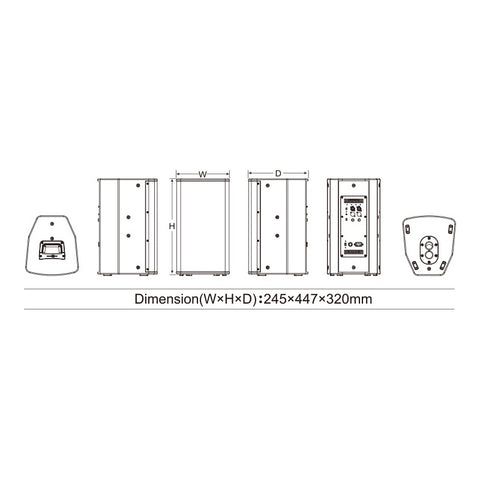 Bafle Gran Potencia Masiva Audiocenter Gt508a Negro