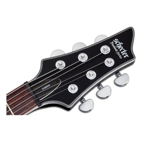 Guitarra Schecter Damien Platinum-6 Negro Satinado Diestro Negro Palo De Rosa
