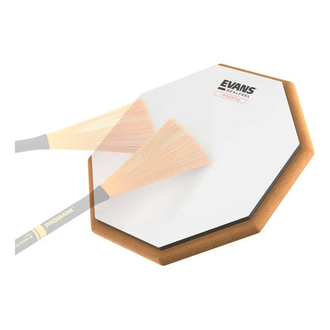 Pad Practicador Evans Rf10g-at Realfeel Attacktile 10 Blanco