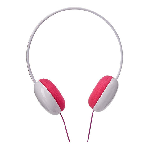 Audifonos Diadema Ajustable Blanco C/rosa Fonestar Fa-598bl Blanco