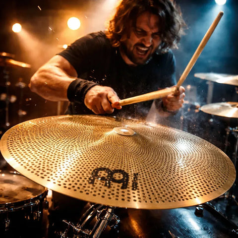 Platillo Crash Latón 18 Pulgadas Para Práctica A Bajo Volumen Meinl P-hcs18c