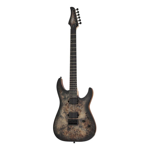 Guitarra Eléctrica Schecter De Arce Charcoal Burst Con Diapasón De Wengué