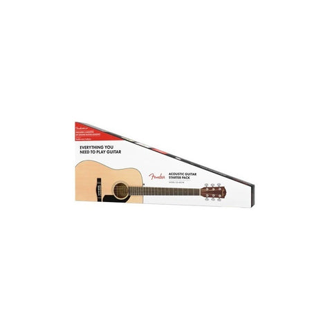Paquete De Guitarra Acústica Fender Cd60s V2 Natural Diestro