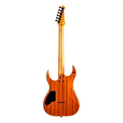 Guitarra Eléctrica 6 Cuerdas Spira Guitars S-500 Fif Flame Diestro Naranja Oscuro