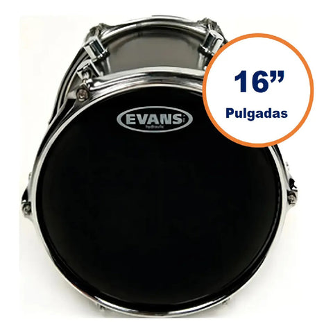 Parche Hidráulico De Golpe Para Tom De 16 Pulgadas Evans Drumheads Tt16hbg Negro
