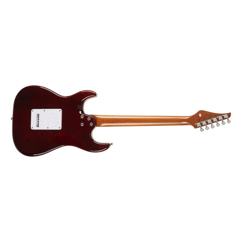 Guitarra Eléctrica Transparent Brown Jet Guitars Js-450q Café Diestro Maple Tostado