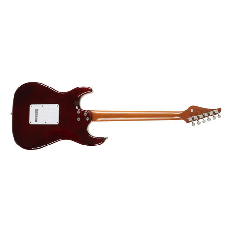 Guitarra Eléctrica Transparent Brown Jet Guitars Js-450q Diestro Café Arce Tostado