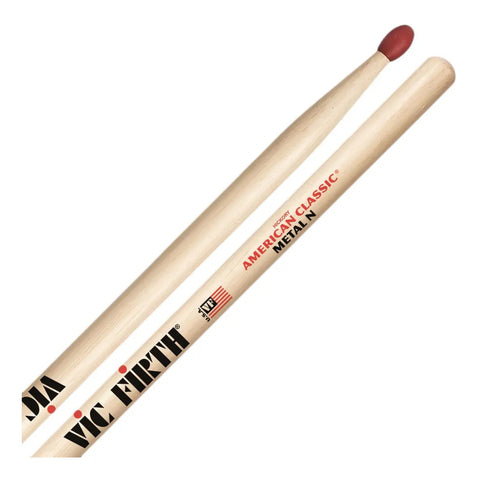 Baquetas Modelo Metal Punta De Nylon Vic Firth Cmn Madera