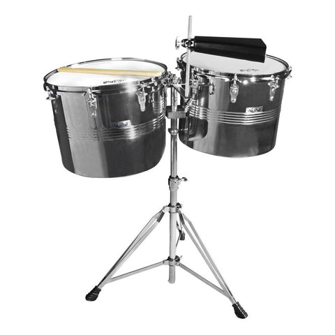 New Beat Lt-256cd Timbales 14 Y 15 Pulgadas Base Y Cencerro