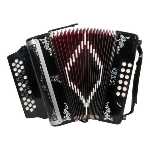Acordeón Negro De 31 Botones Tono De Fa Moretti Turin Fbbeb