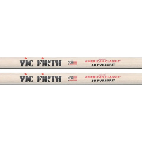 Baquetas Para Batería Percusión 5b Punta De Madera Color Natural Vic Firth