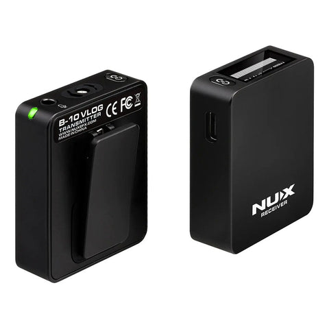 Micrófono Inalámbrico 44.1 Khz/ 24 Bits 30 G Nux B-10 Negro