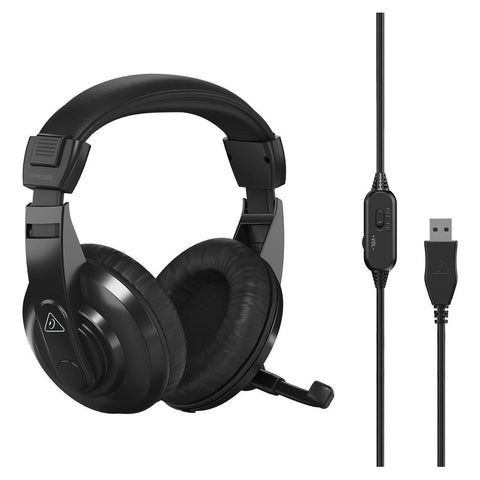 Audífonos Profesionales Usb Con Micrófono Behringer Hpm1100u Negro