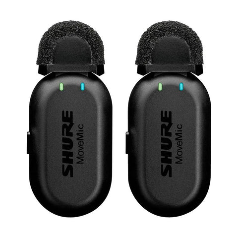 Par Micrófonos Miniatura Inalámbricos Bluetooth Shure Mv-two Negro