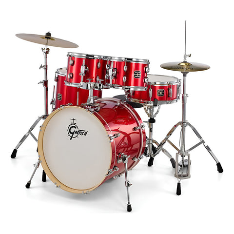 Batería 5 Pzas Gretsch Energy 22 Stands Ge4e825 Rojo Ruby Sp Rojo