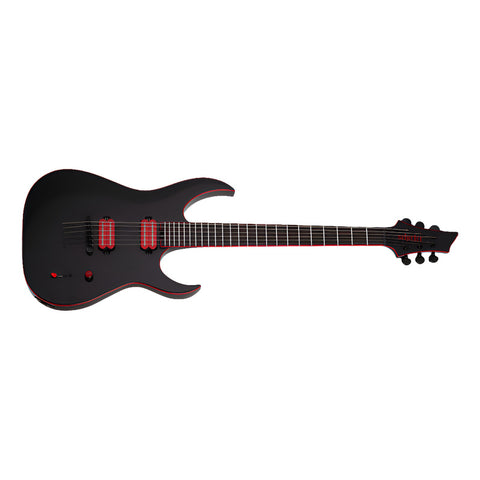 Guitarra Eléctrica Schecter Sunset-6 Red Dawn Gloss Black Diestro Negro Ébano