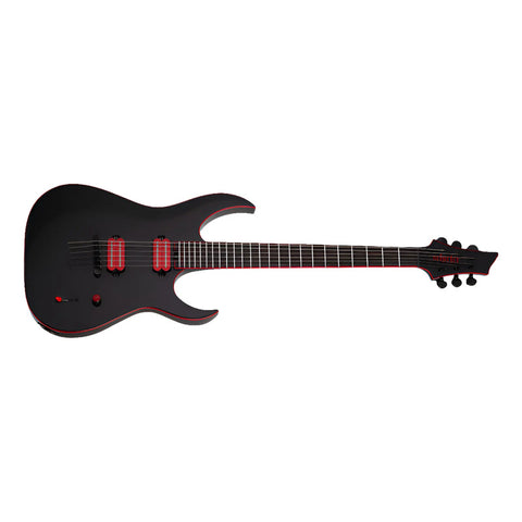 Guitarra Eléctrica Schecter Sunset-6 Red Dawn Gloss Black Diestro Negro Ébano