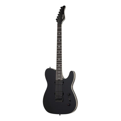 Guitarra Eléctrica Schecter Sls Elite Pt Sls Evil Twin De Fresno Satin Black Satin Con Diapasón De Ébano