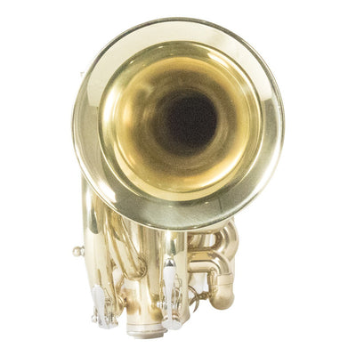 Trompeta De Mano Laqueado Dorado C/estuche Wesner Stp1000-g